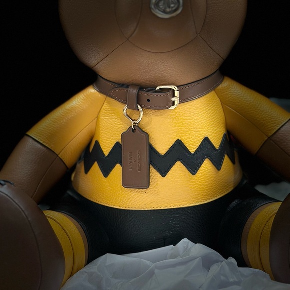 Coach x Peanuts Collab-Large CHARLIE BROWN Character-Limited Edition ULTRA-RARE! - Picture 9 of 15